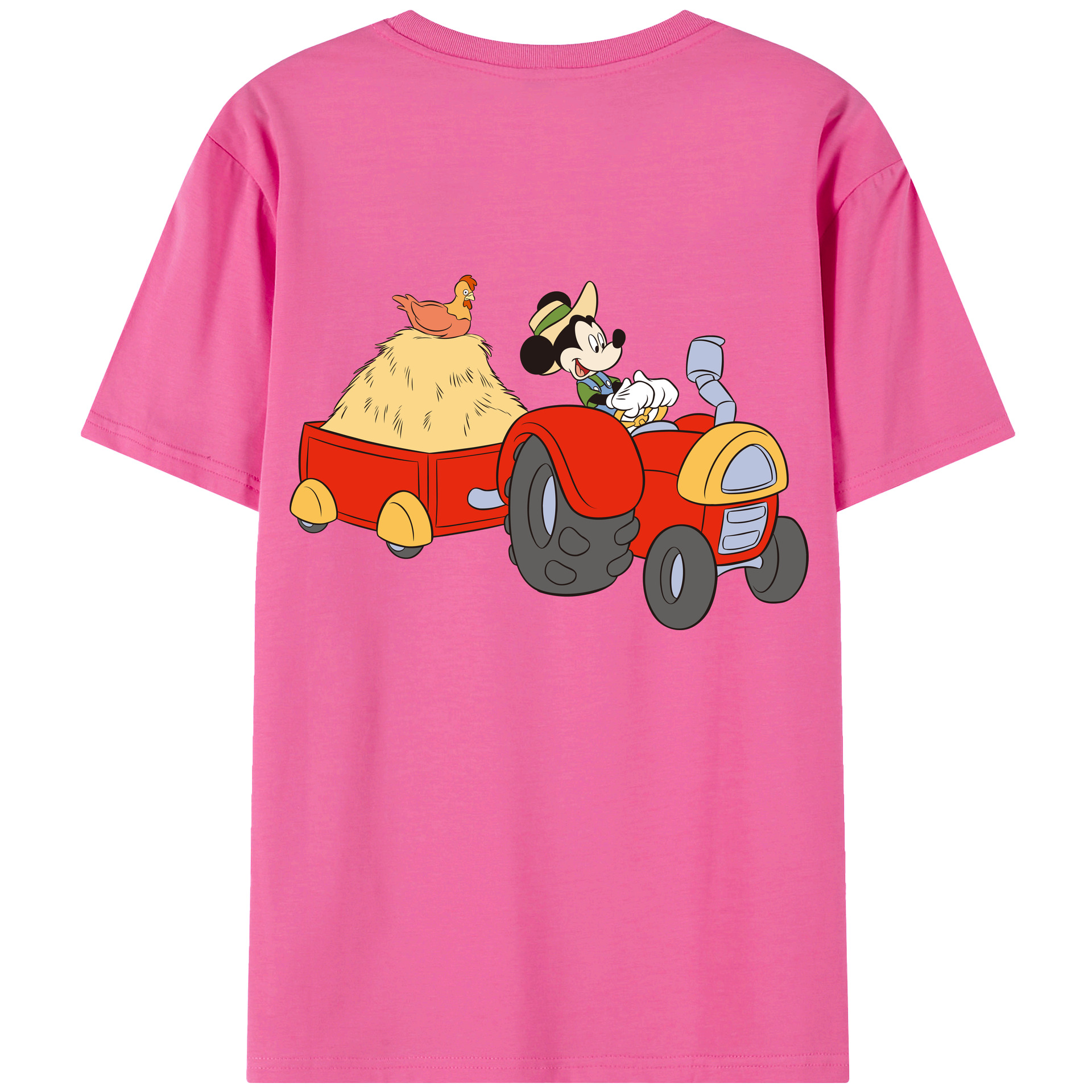（画像用） ミッキーマウス Mickey Mouse レディース半袖Tシャツ(バックプリント)